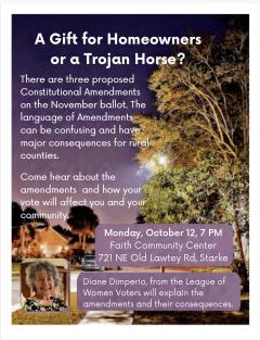 Event flyer Monday October 12
