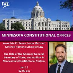 Minnesota Constitutional Offices - Associate Professor Jason Marisam