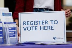 Register to Vote Here sign