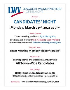 LWV 2021 Candidates' Night