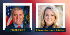 photos of frank farry and Eileen Hartnett Albillar