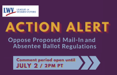 Oppose Proposed Mail-In and Absentee Ballot Regulations