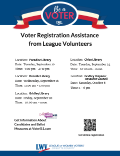 Voter Registration Schedule