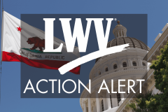 Action Alert image - CA Capitol building and flag