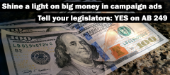 Yes on AB 249, the California Disclose Act
