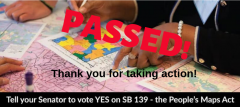Pass the Peoples Maps Act for fair districts, redistricing, gerrymandering, SB139, LWV