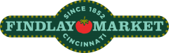 Green background logo with words "Findlay Market"