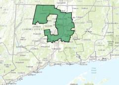 Map of 1st Congressional District CT