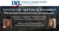 LWVCT Hosts Get out and Vote in November event image 