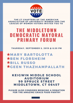 Middletown Democratic Primary Forum September 5