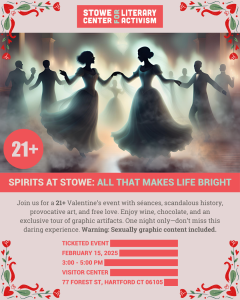 graphic for Stowe Center event "All That Makes Life Bright"