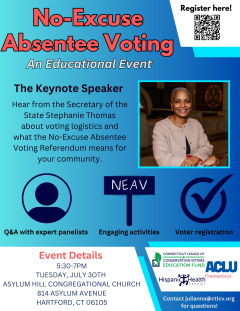 No Excuse Absentee Voting Educational Event