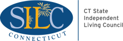 blue and yellow oval logo for CT state independent living council