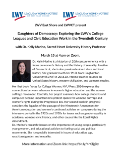 LWV East Shore event