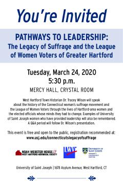 LWV of Greater Hartford Event on Suffrage 