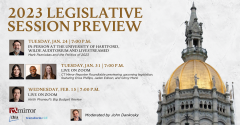 legislative session preview 2023 event flyer from ct mirror