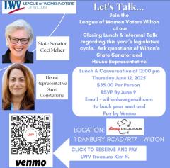 LWV Wilton 2025 Closing Lunch Social media ad
