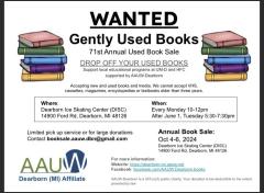 AAUW Used Book Sale October 2024