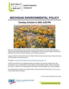 Detroit Public Library and LWV October