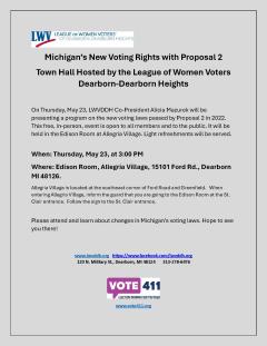 Michigan's New Voting rights with Proposal 2