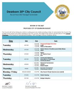 Dearborn budget hearings