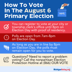 HOw to Vote in August primary