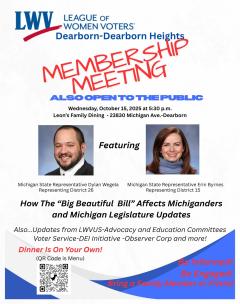 October 15 Membership Meeting