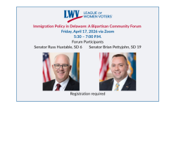 Sussex LWV Immigration Policy Forum 