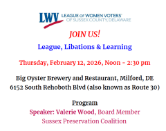 Sussex LWV LLL Lunch February 12
