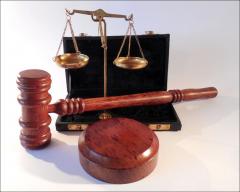 Scale of justice and gavel