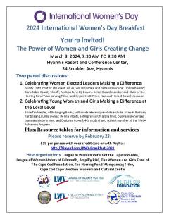 International Women's Day Breakfast poster