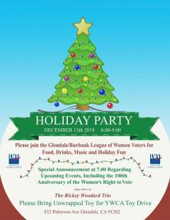 Holiday Party Invitation for Glendale Burbank 2018 event