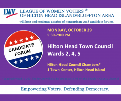 Oct 29 HH Town Council Candidate Forum