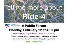 Ride-4 Forum Feb 12 @ 4:30 pm