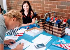 student registering to vote