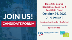 Boise City Council Candidate Forum 2023