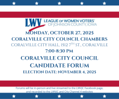 Candidate Forum, Coralville, Citiy Council