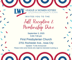 Fall Reception and Membership Drive