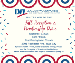Fall Reception and Membership Drive