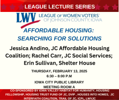 Affordable Housing, League Lecture Series, Housing Solutions