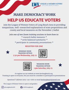 July 22 Voter Services Training