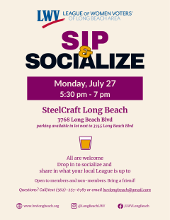 July 27 Sip & Socialize