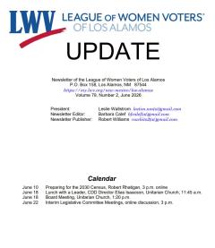 LWV LA January 2026 Update Image