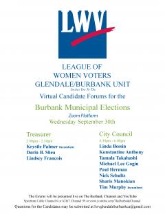 Glendale/Burbank Candidate Forums