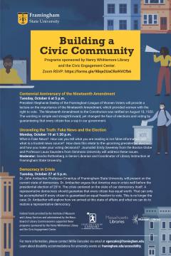 Building a Civic Community Series of 3 Webinars, October 2020