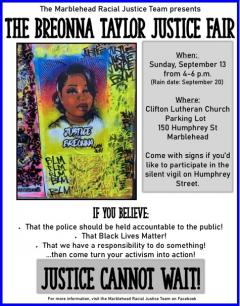 Breonna Taylor Racial Justice Fair, Yes, Black Lives Matter