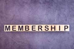 The word MEMBERSHIP on a purple background