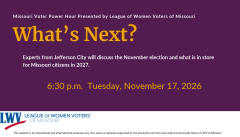 November 17 2026 Missouri Voter Power Hour