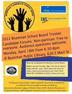 2022 Bozeman School Board Forum
