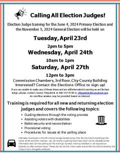 Election Judge training in Helena